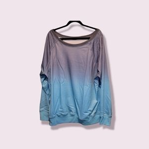Gray and Blue Ombre Women's Sweater